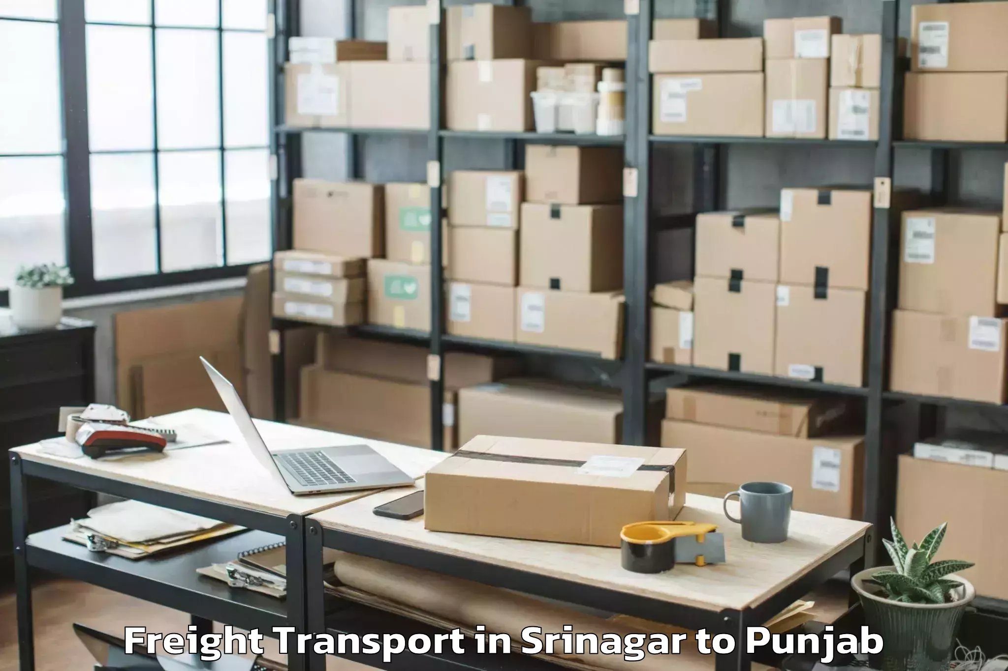 Srinagar to Abohar Freight Transport Booking